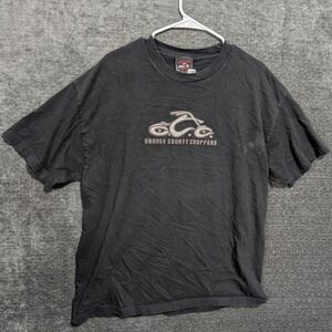 Orange County Choppers T-Shirt Mens XL Black Short Sleeve OCC Graphic Biker Tee